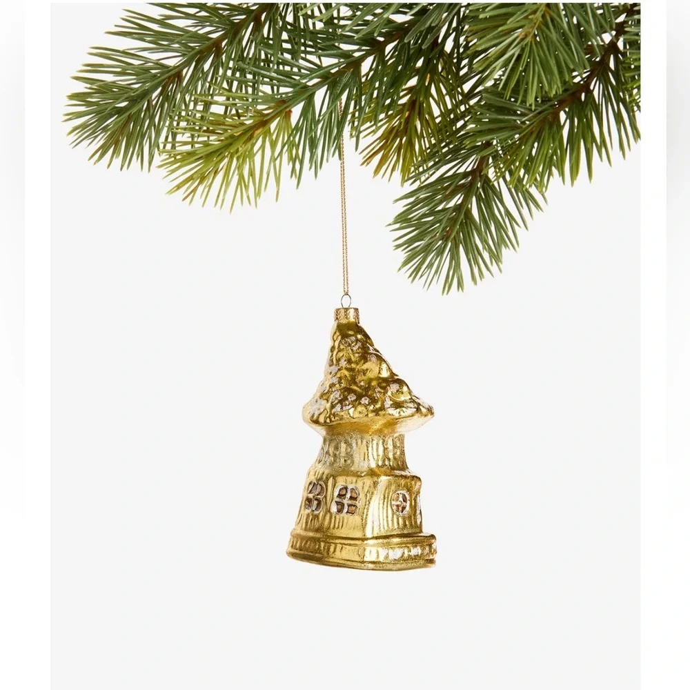 LIMITED TIME OFFER Enchanted Forest Glass Fairy House Ornament,